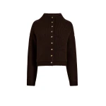 Khaite Marjorie Cardigan in Bark | Knitwear | Luxury Shoes 