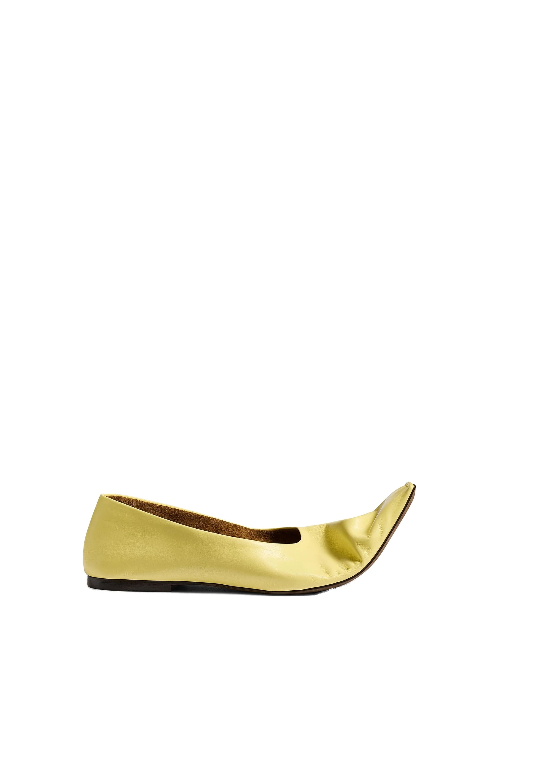 Khaite Marlene Ballerina in Pale Yellow | Buy Shoes at Luxury Shoes Khaite Marlene Ballerina in Pale Yellow