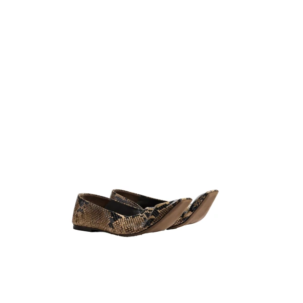 Marlene Ballerina in Python-Embossed Taupe - Image 2