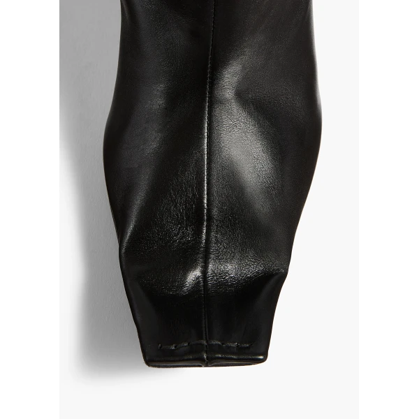 Marlene Knee-High Boot in Black Leather - Image 6