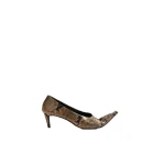 Khaite Marlene Low Pump in Python-Embossed Taupe