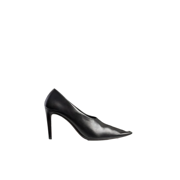 Marlene Pump in Black Glazed Leather - Image 4
