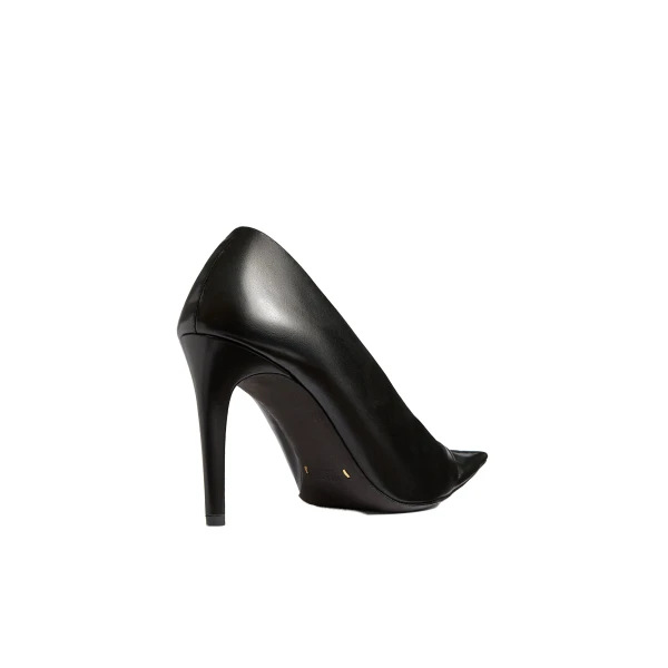 Marlene Pump in Black Glazed Leather - Image 5