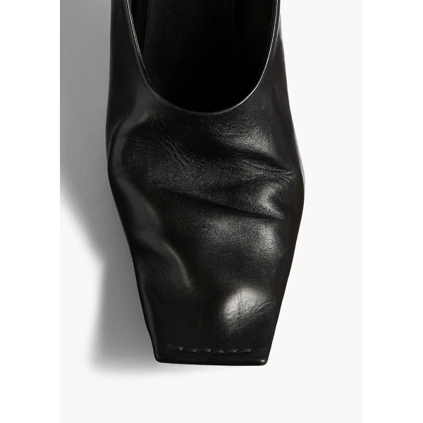 Marlene Pump in Black Glazed Leather - Image 6