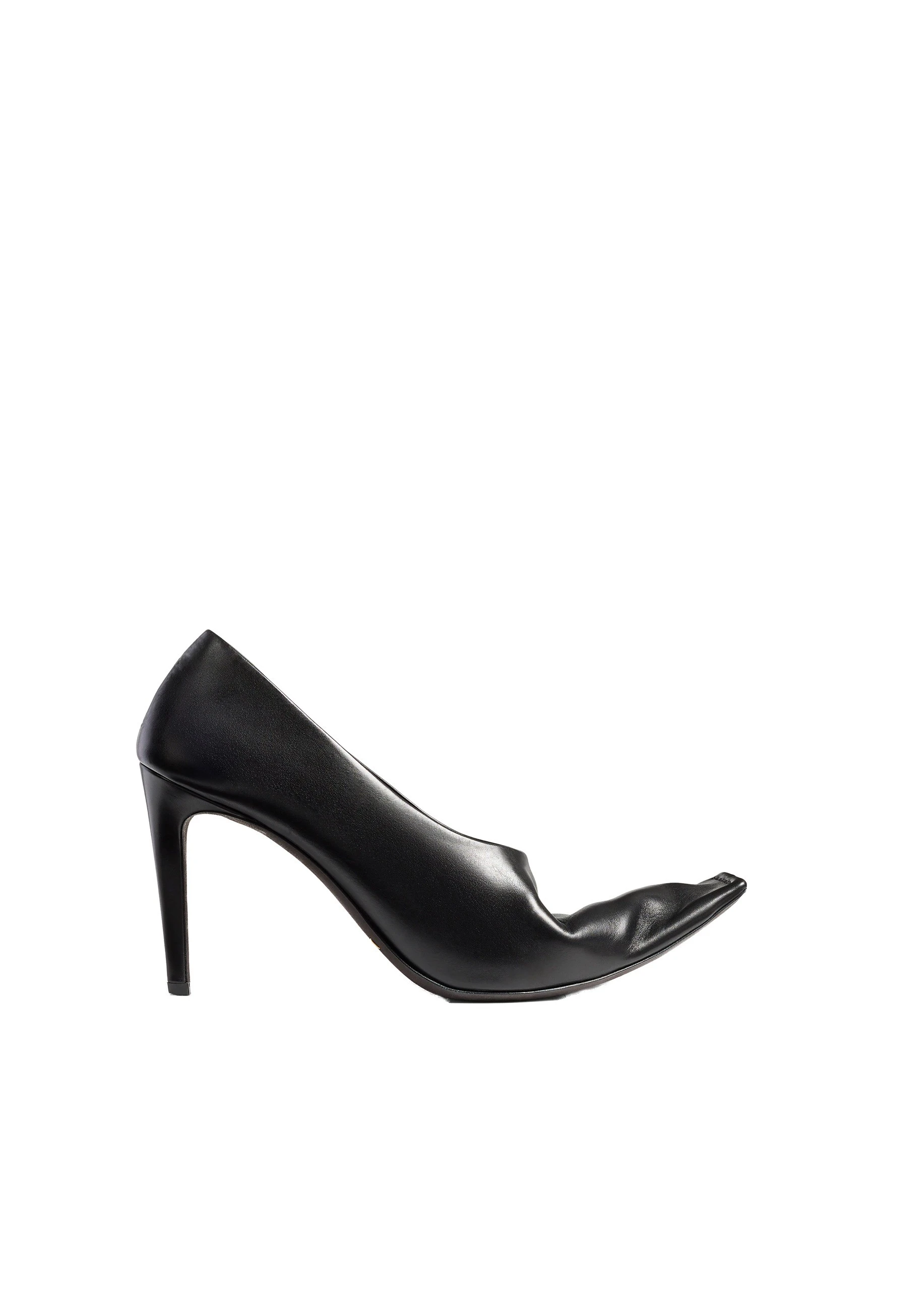Khaite Marlene Pump in Black Glazed Leather | Buy Shoes at Luxury Shoes Khaite Marlene Pump in Black Glazed Leather