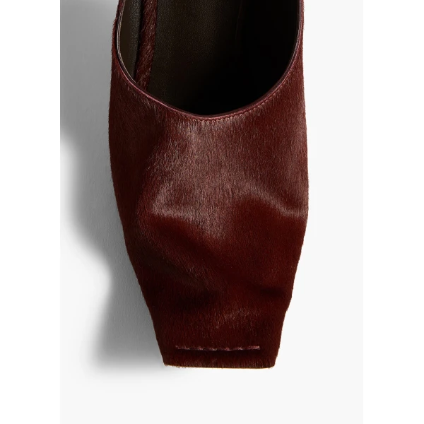Marlene Pump in Red Mahogany Haircalf - Image 6