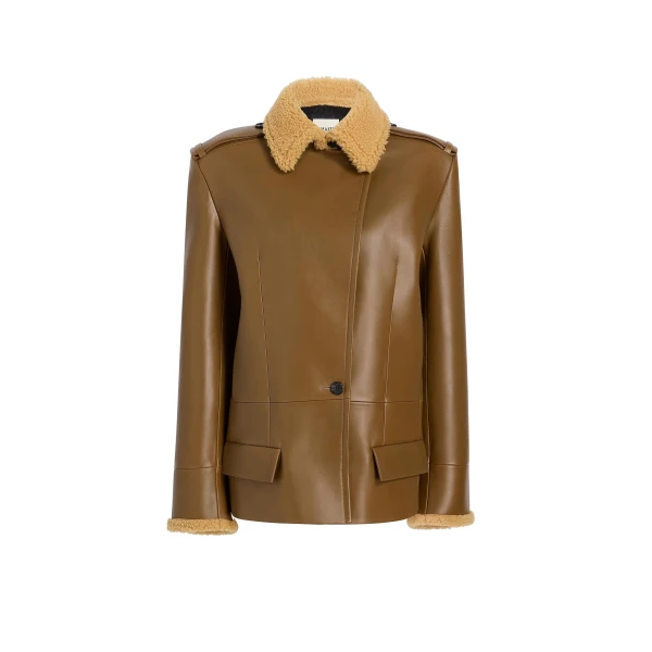Khaite Marlot Coat in Dark Olive | Coats | Luxury Shoes 