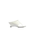 Khaite Marlow Mule in Chalk Glazed Leather