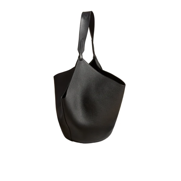 Medium Lotus Tote in Black Pebbled Leather - Image 2