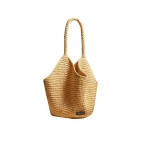Khaite Medium Lotus Tote in Natural Raffia