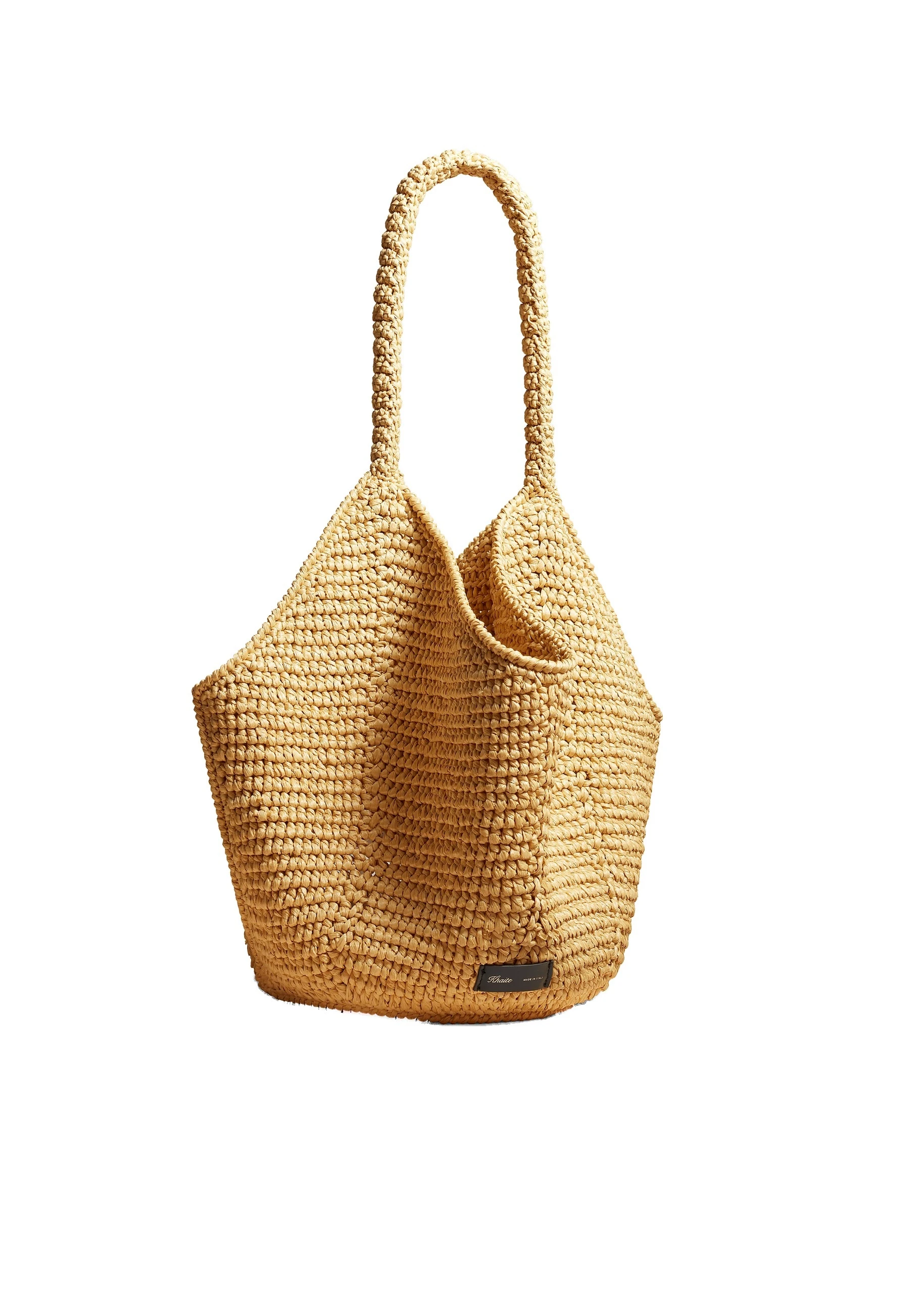 Khaite Medium Lotus Tote in Natural Raffia | Buy Bags at Luxury Shoes Khaite Medium Lotus Tote in Natural Raffia