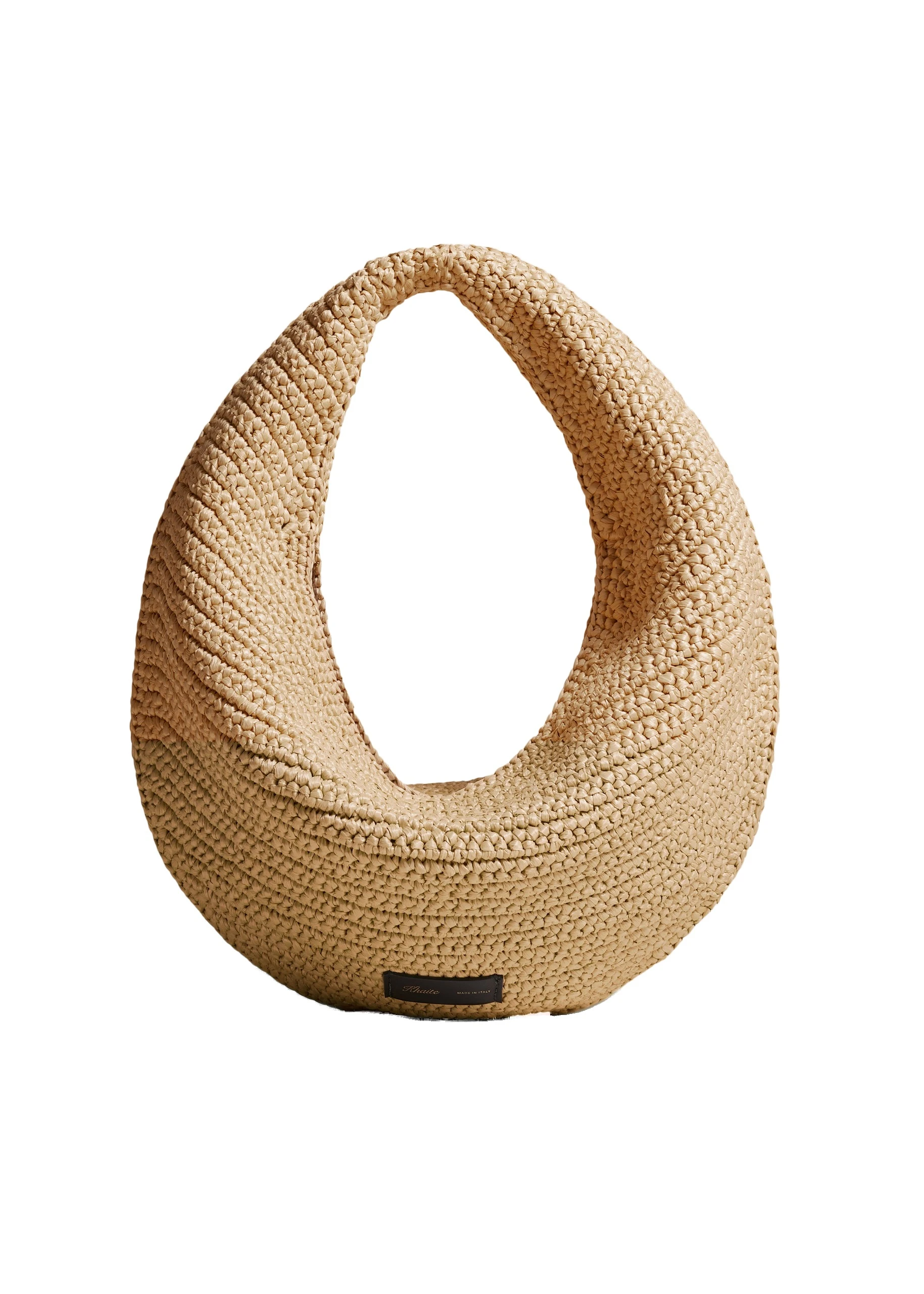 Khaite Medium Olivia Hobo in Natural Raffia | Buy Bags at Luxury Shoes Khaite Medium Olivia Hobo in Natural Raffia