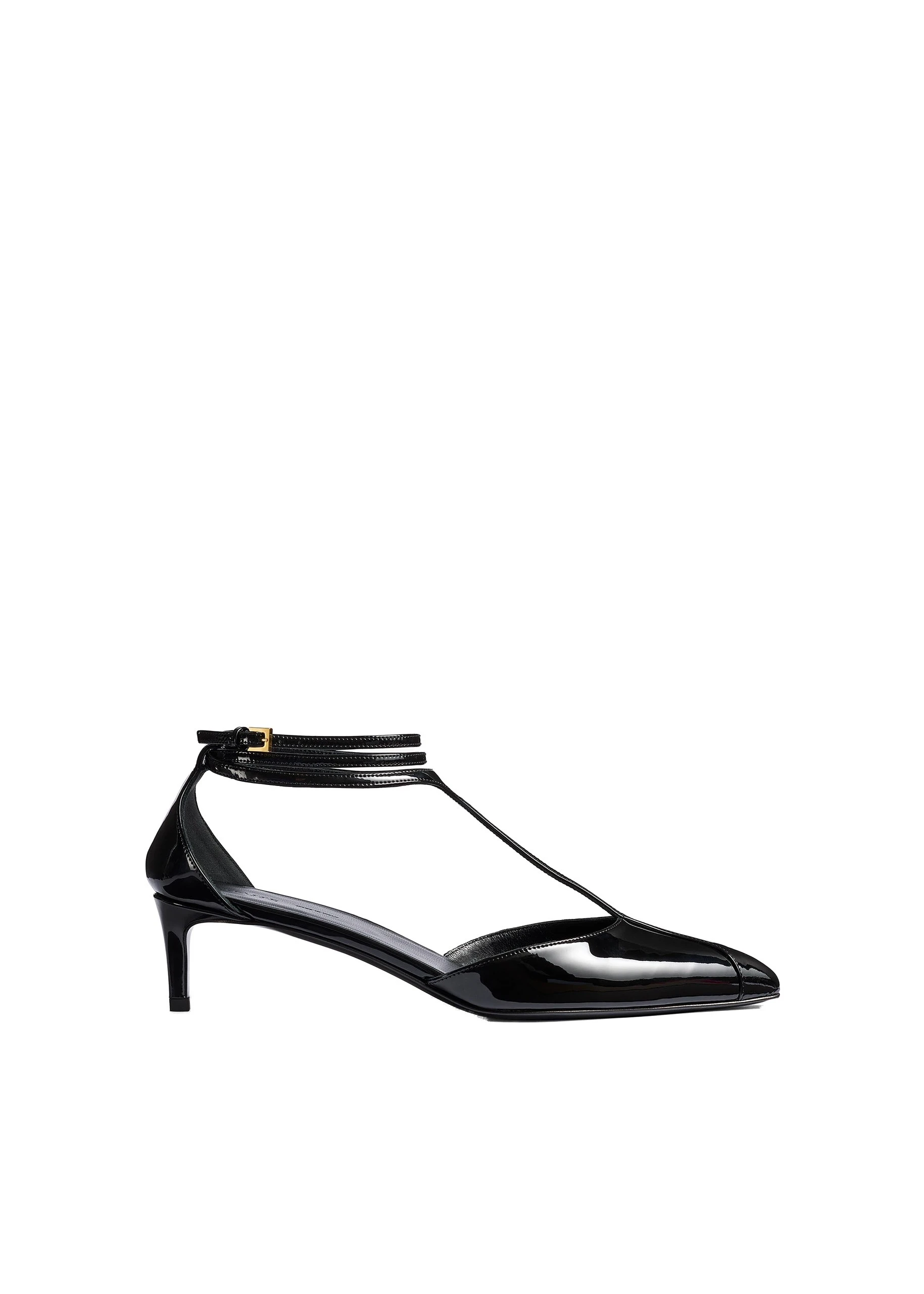 Khaite Mia Pump in Black Patent Leather | Buy Shoes at Luxury Shoes Khaite Mia Pump in Black Patent Leather