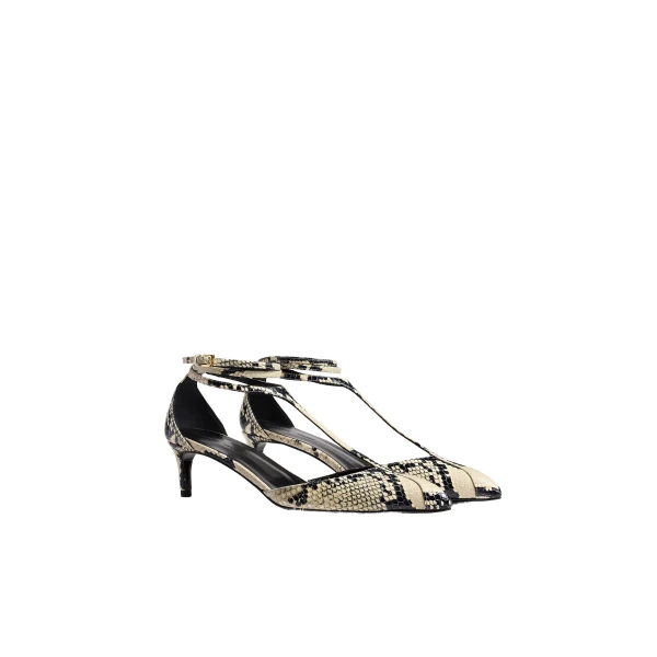 Mia Pump in Python-Embossed Leather - Image 2