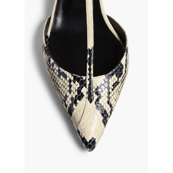 Mia Pump in Python-Embossed Leather - Image 4