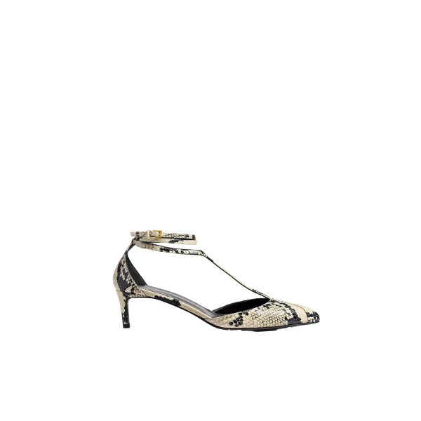 Mia Pump in Python-Embossed Leather