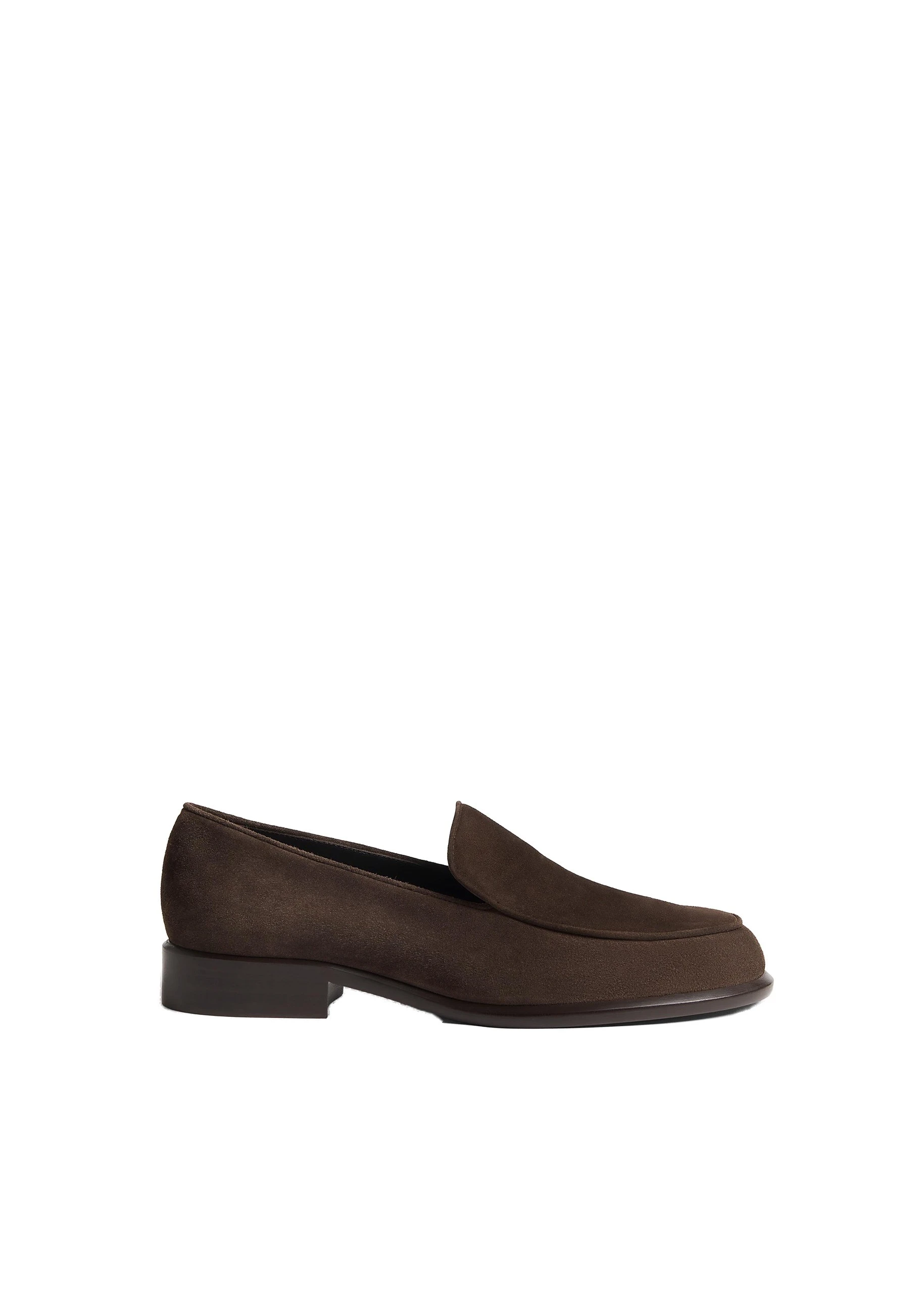 Khaite Miles Loafer in Ebano Suede | Buy Shoes at Luxury Shoes Khaite Miles Loafer in Ebano Suede