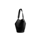 Khaite Mini Lotus Tote in Black Pebbled Leather