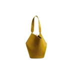 Khaite Mini Lotus Tote in Golden Olive Suede