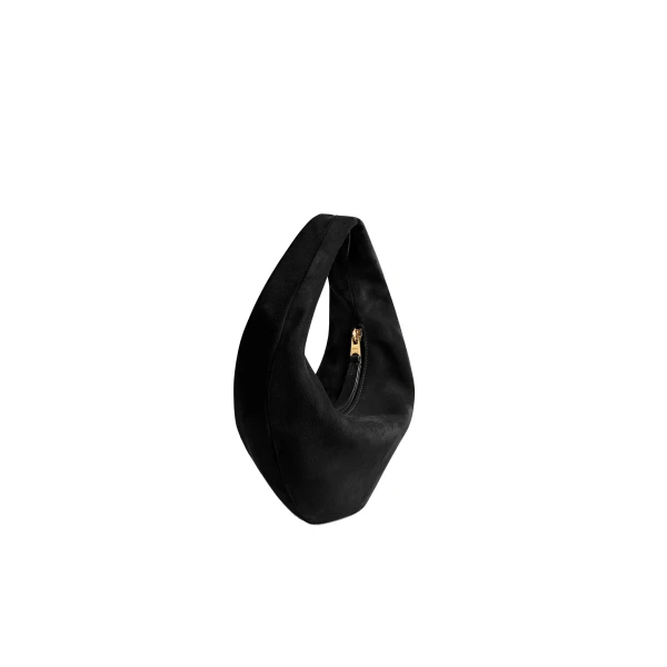 Mini Olivia Hobo in Black Suede - Image 2