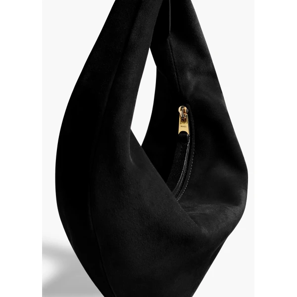 Mini Olivia Hobo in Black Suede - Image 4