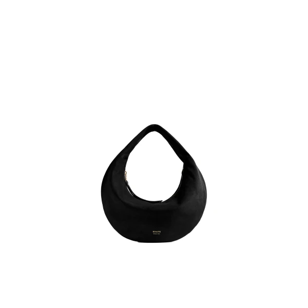 Mini Olivia Hobo in Black Suede