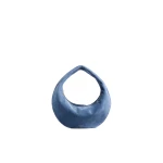 Khaite Mini Olivia Hobo in Cloud Iris Suede