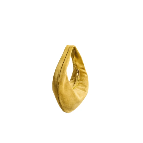 Mini Olivia Hobo in Golden Olive Suede - Image 2