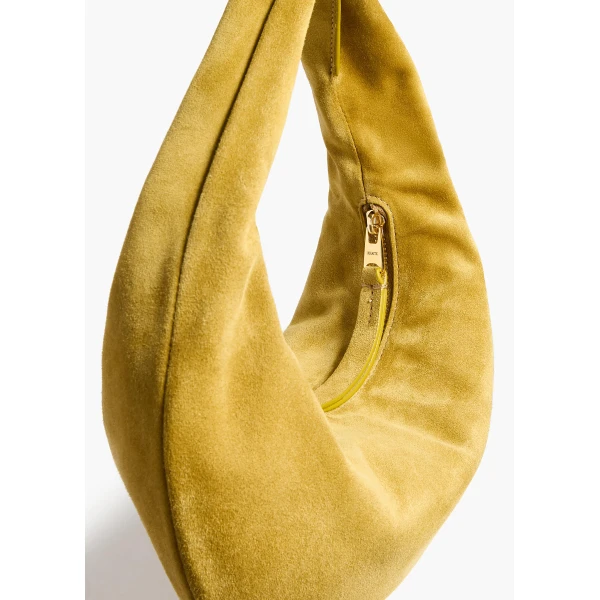 Mini Olivia Hobo in Golden Olive Suede - Image 3