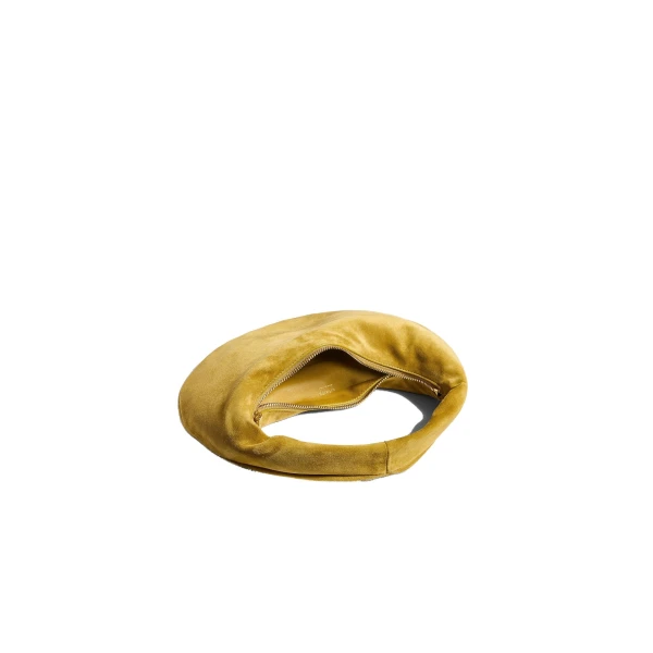 Mini Olivia Hobo in Golden Olive Suede - Image 4