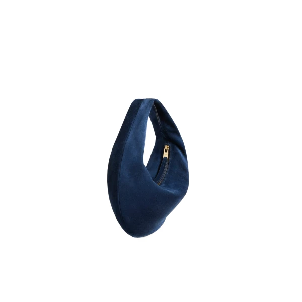 Mini Olivia Hobo in Midnight Navy Suede - Image 2