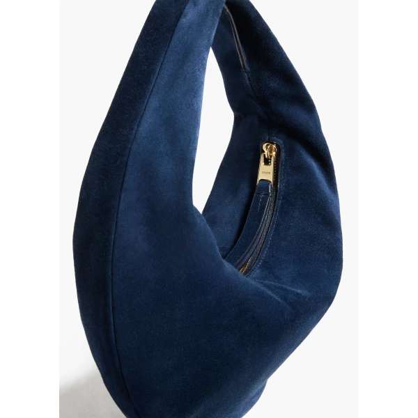 Mini Olivia Hobo in Midnight Navy Suede - Image 4