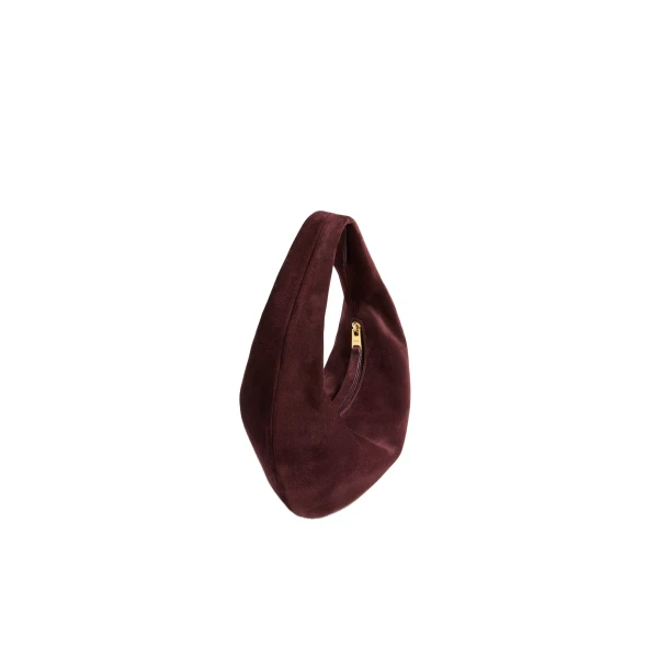 Mini Olivia Hobo in Rouge Noir Suede - Image 2