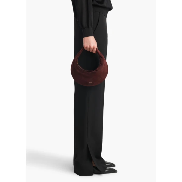 Mini Olivia Hobo in Rouge Noir Suede - Image 3
