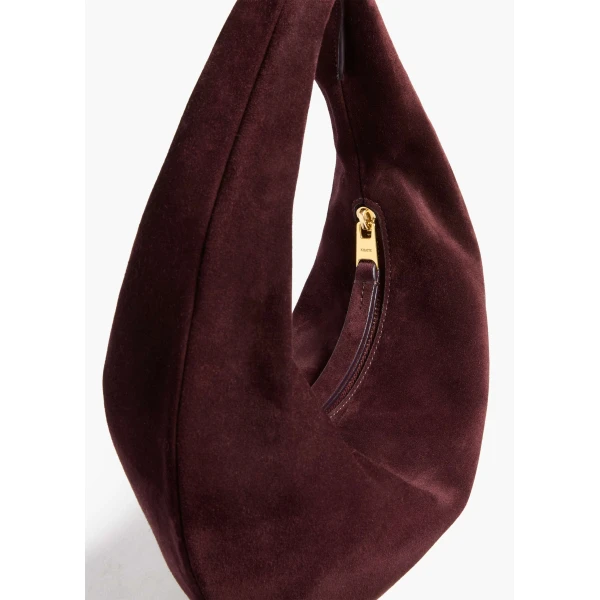 Mini Olivia Hobo in Rouge Noir Suede - Image 4