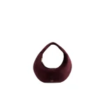 Khaite Mini Olivia Hobo in Rouge Noir Suede