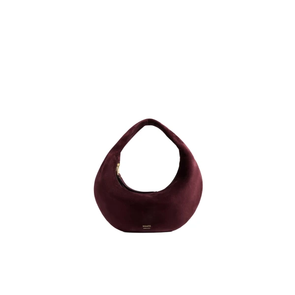 Mini Olivia Hobo in Rouge Noir Suede