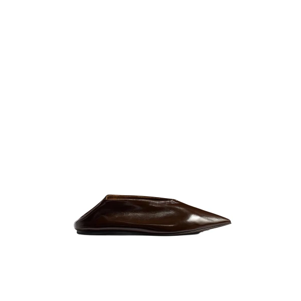 Miriam Ballerina in Cacao Glazed Leather - Image 4
