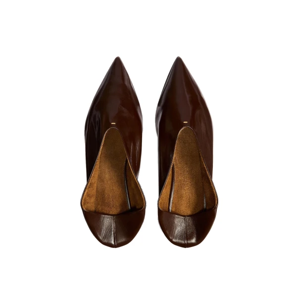 Miriam Ballerina in Cacao Glazed Leather - Image 6
