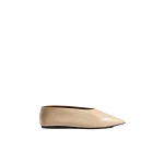 Khaite Miriam Ballerina in Nude Glazed Leather