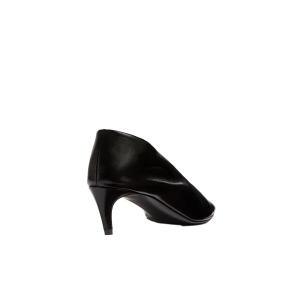 Miriam Low Pump in Black Glazed Leather - Image 4