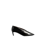 Khaite Miriam Low Pump in Black Glazed Leather