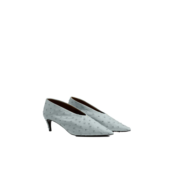 Miriam Low Pump in Frost Ostrich - Image 2