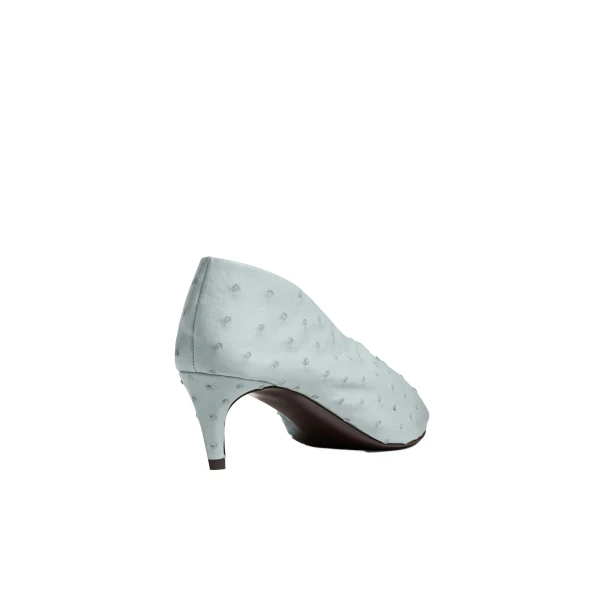 Miriam Low Pump in Frost Ostrich - Image 4