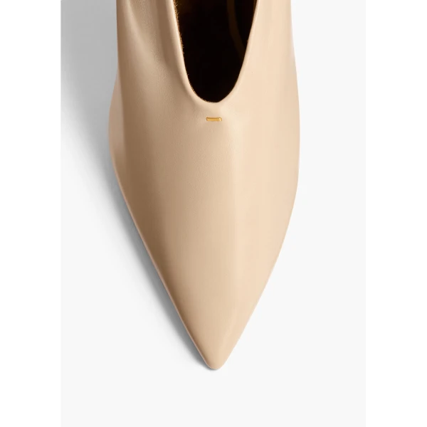 Miriam Pump in Nude Glazed Leather - Image 5