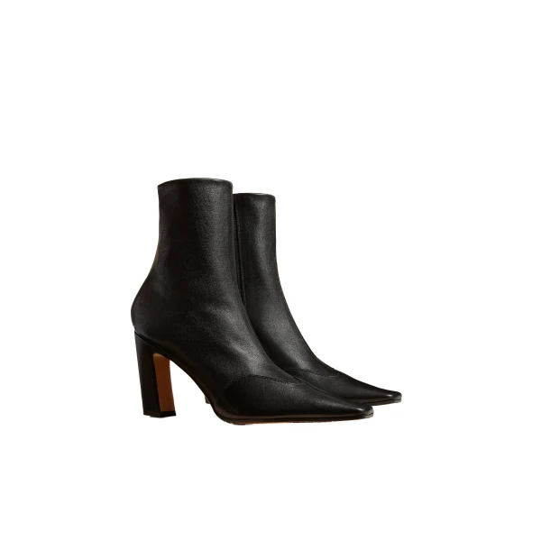 Nevada Stretch High Boot in Black Nappa Leather - Image 2