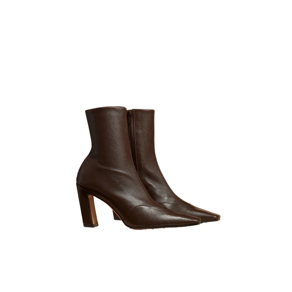 Nevada Stretch High Boot in Dark Brown Nappa Leather - Image 2