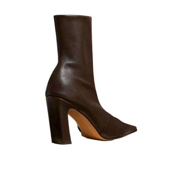 Nevada Stretch High Boot in Dark Brown Nappa Leather - Image 3