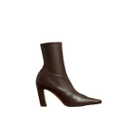 Khaite Nevada Stretch High Boot in Dark Brown Nappa Leather