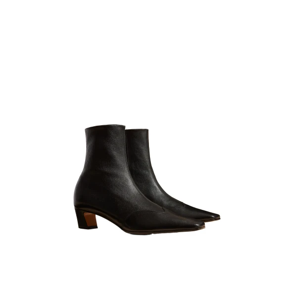 Nevada Stretch Low Boot in Black Nappa Leather - Image 2